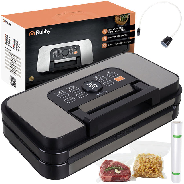 Vacuum Sealer 125W, Double Pump, Built-In Cutter, 95 kPa