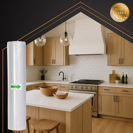 Vacuum Sealer Foil Roll, 28x600cm, Knurled, Clear