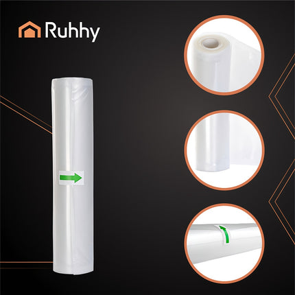 Vacuum Sealer Foil Roll, 28x600cm, Knurled, Clear