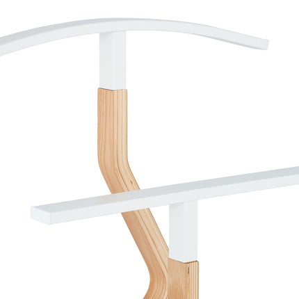 Valet stand in white and wood look