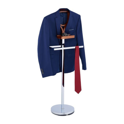 Valet stand with shelf