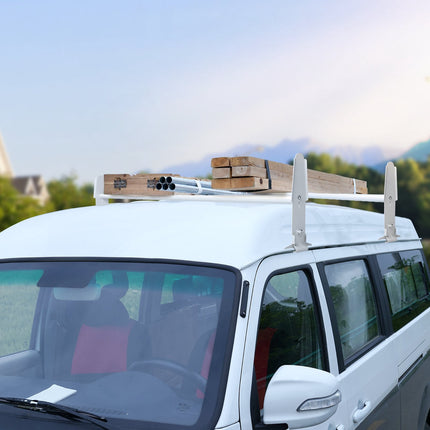 Van Roof Ladder Rack, 2-Bar, 1200–2000 mm, 227 kg Capacity