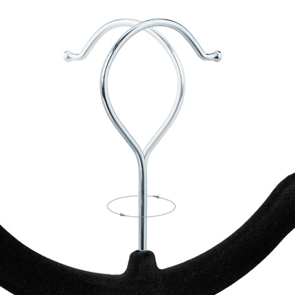 Velvet Flocked Coat Hangers, Non-Slip, Set of 50