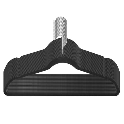 Velvet Hangers, 50-Pack Black Slim Non-Slip Swivel Hook