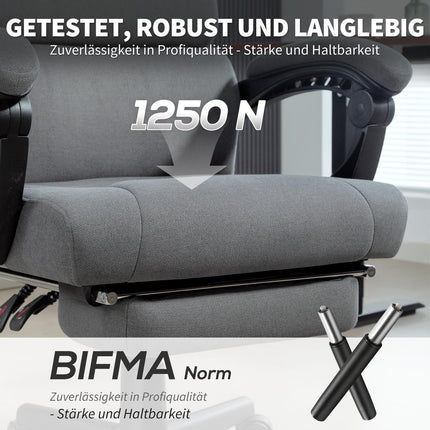 Velvet-Look Adjustable Office Chair, Rolling, Gray