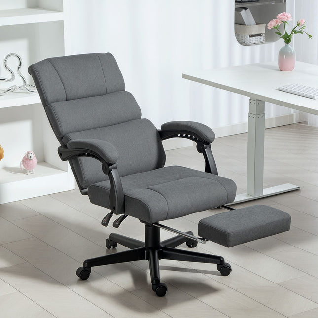 Velvet-Look Adjustable Office Chair, Rolling, Gray