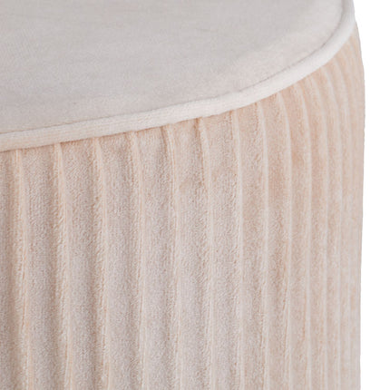 Velvet Stool with Gold Hairpin Legs, Padded Seat