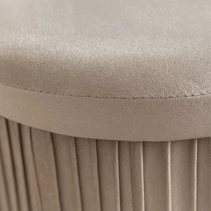 Velvet Storage Stool with Padded Seat and Large Compartment