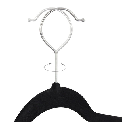Velvet hanger with clips set of 12