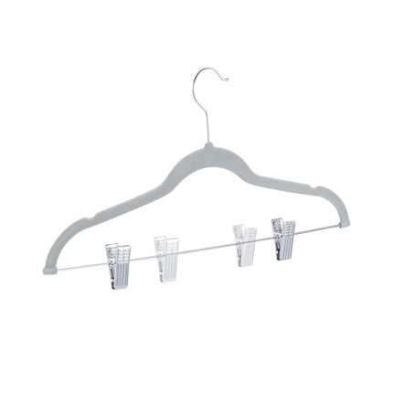 Velvet hanger with clips set of 12
