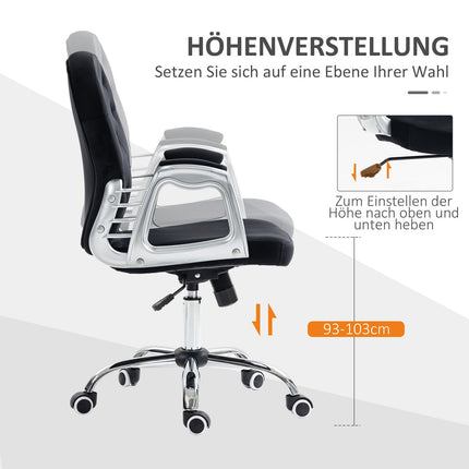 Black Velvet Office Chair – Swivel, adjustable, padded chair