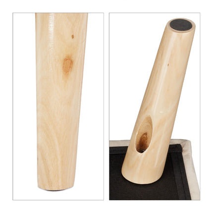 Velvet stool with storage