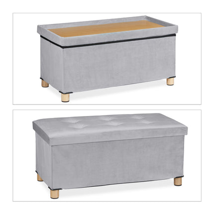Velvet stool with tray