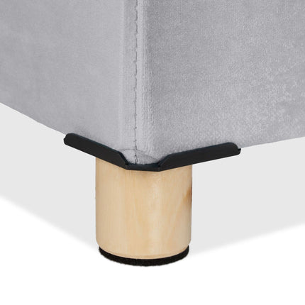 Velvet stool with tray