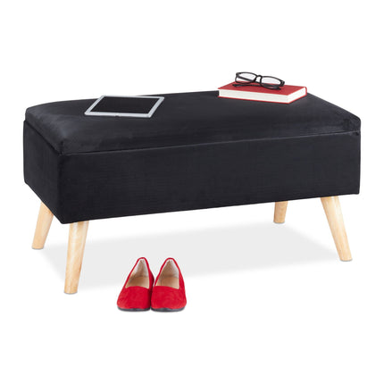 Velvet storage bench
