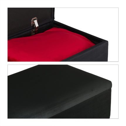 Velvet storage bench