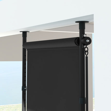 Weather-resistant outdoor roller blind, sun protection in polyester, 120-310cm