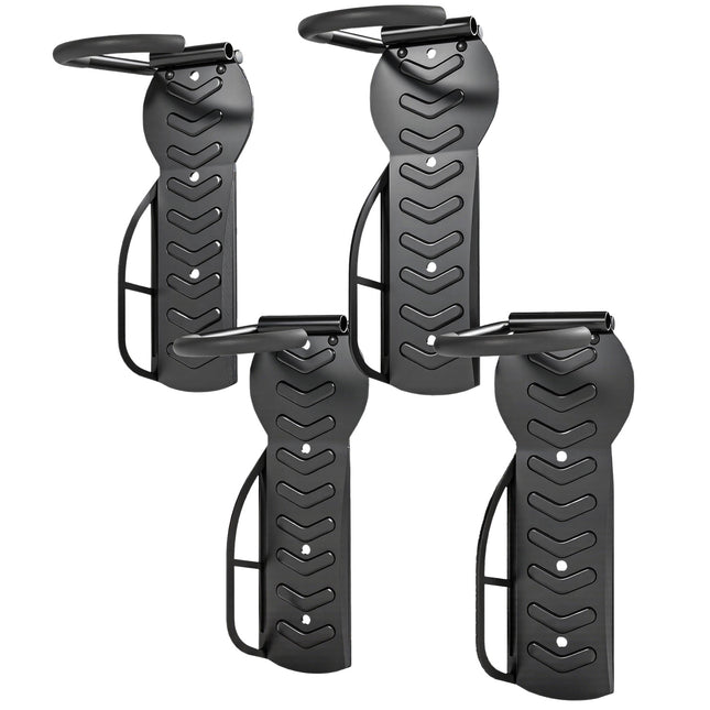 Set van 4 verticale fietswandbeugels met een draagvermogen van 30 kg, opvouwbare fietsbeugel voor 4 fietsen, fietsenstandaard voor racefietsen, MTB e-bike fietsophanging voor garagehuis, zwart