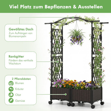 Vertical Planter with Trellis & Self-Watering System