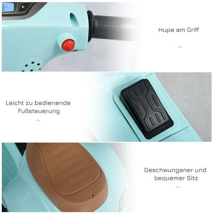 Electric Ride-On Vespa for children, 18-36 months, green