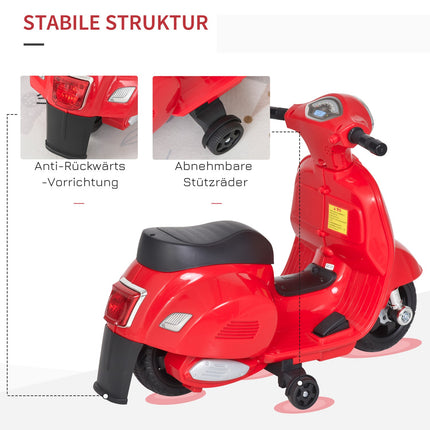 Electric children's motorcycle with LED light, 18-36 months