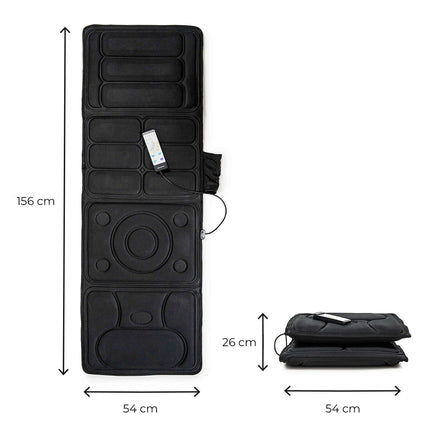 Vibration Massage Mattress with Heat, 10 Motors, Remote