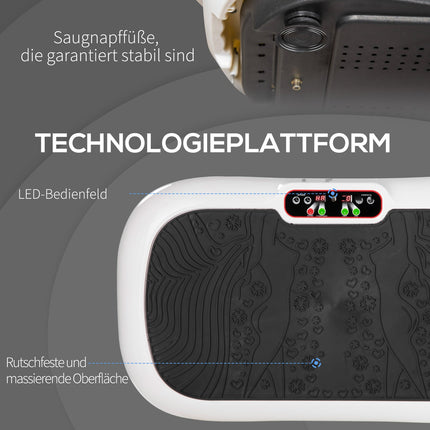 Vibration plate with band - 200W, 99 levels, up to 120 kg