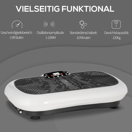 Vibration plate with band - 200W, 99 levels, up to 120 kg