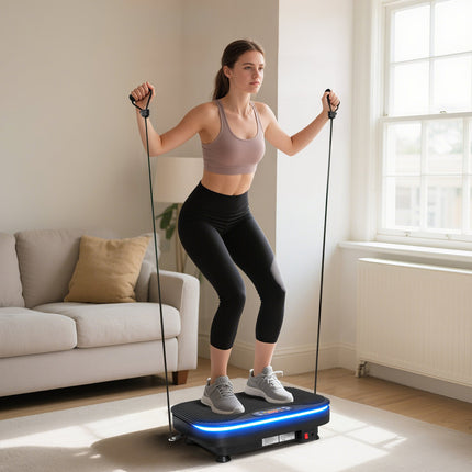 Vibration Plate for Fitness, Bluetooth, 99 Speeds, Black