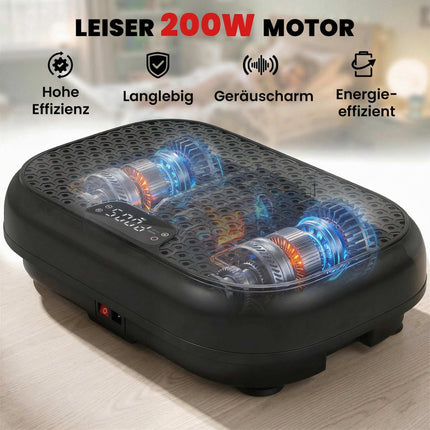 Vibration Plate with 120 Levels, Remote, LED Display, Black