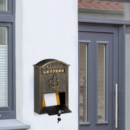 Vintage Letterbox with Lock – Antique Style Mailbox