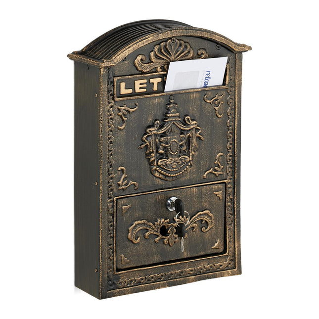 Vintage Letterbox with Lock – Nostalgic Post Box