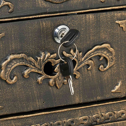 Vintage Letterbox with Lock – Nostalgic Post Box