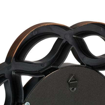Vintage Style Wall Mirrors Set, 25 cm, Gold & Black