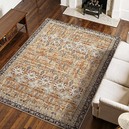 Vintage Washable Area Rug 7.5x9.5 ft, Non-Slip
