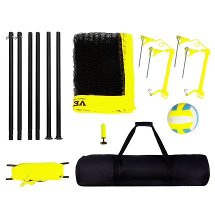 Volleyball Net System, Adjustable Height, Steel Poles