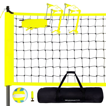 Volleyball Net System, Adjustable Height, Steel Poles