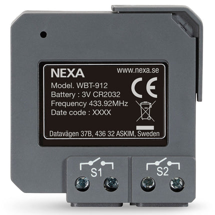 WBT-912 2-channel recessed transmitter