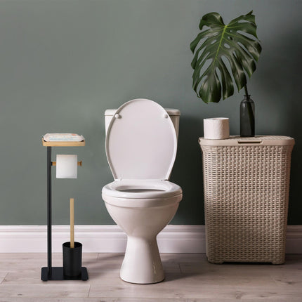 WC chair in bamboo and iron