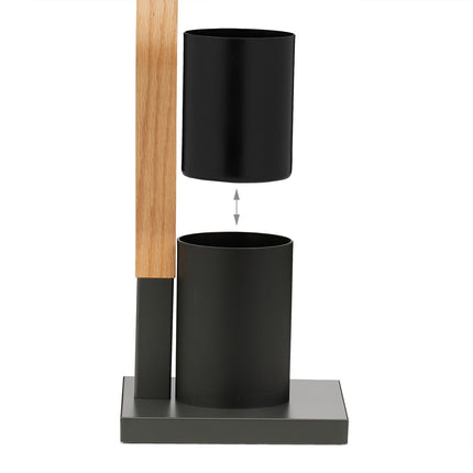 WC chair in gray &amp; wood look
