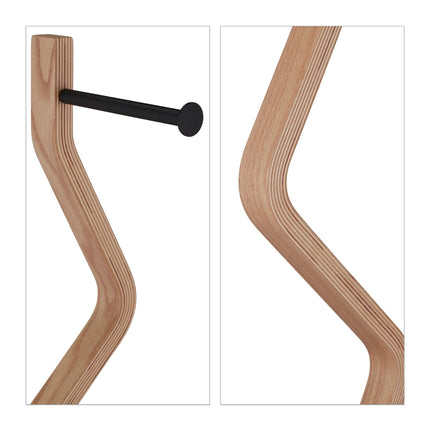WC chair steel &amp; wooden look