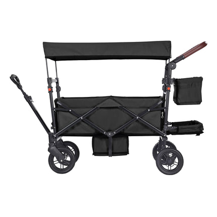 Wagon Stroller for 2 Kids – Push-Pull, Foldable, Canopy