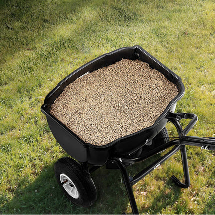 Walk-Behind Broadcast Spreader, 60 lb, 8 in Tires