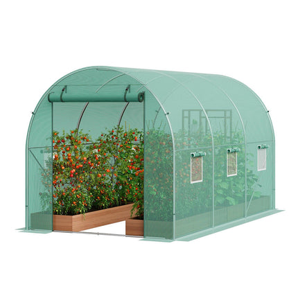 Walk-In Tunnel Greenhouse 11.3x6.4x6.3 ft, 6 Windows