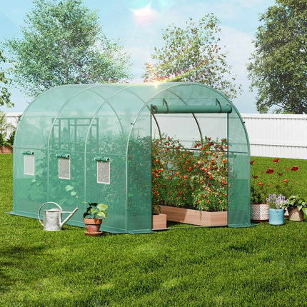 Walk-In Tunnel Greenhouse 9.6x6.4x6.2 ft, 6 Windows