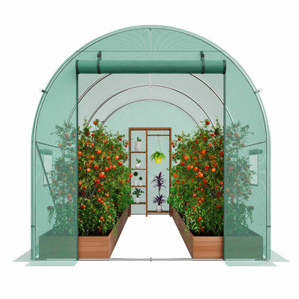 Walk-In Tunnel Greenhouse 9.6x6.4x6.2 ft, 6 Windows