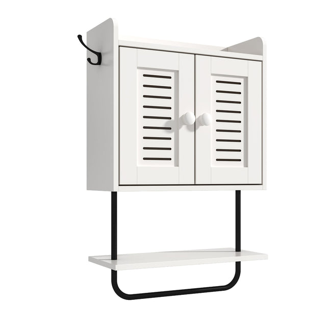 Wall Cabinet with Towel Rail – Bathroom or Kitchen Storage