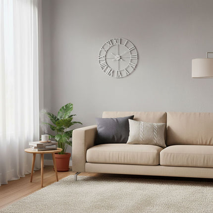 Wall Clock, Roman Numerals, 60 cm Diameter