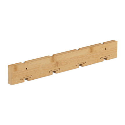Wall Coat Rack with Folding Bamboo Hooks