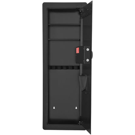 Wall Gun Safe, 109 cm Hidden 4-Tier, Keypad Fingerprint